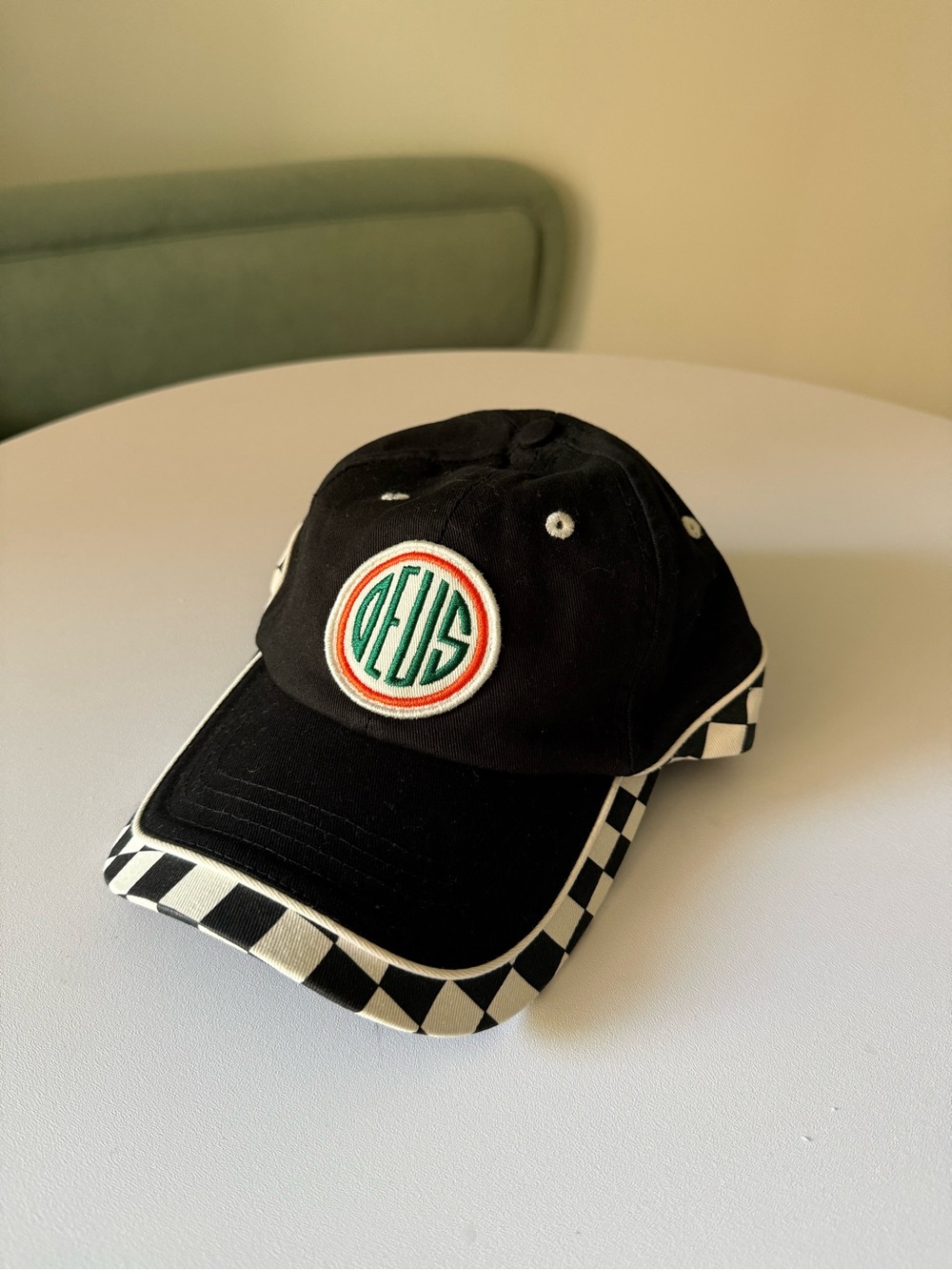 NWOT Deus Ex Machina checkered Black Baseball Cap